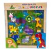 Dřevěné zábavné puzzle vkládací Euro Baby – Jungle