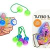 Fidget Turbo ballz plast na baterie se světlem asst 4 barvy na kartě 12x17cm