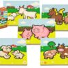 Puzzle Moje první zvířátka dřevěné 18 dílků pro nejmenší v krabičce 13×11,5×4,5cm 12m